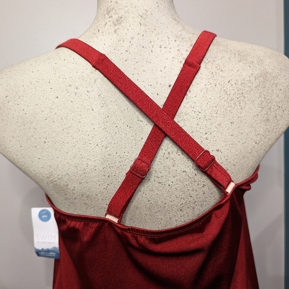 NWT Lane Bryant 3 piece Swim set, top 40C, swim skirt 16 & cover up - Picture 9 of 16